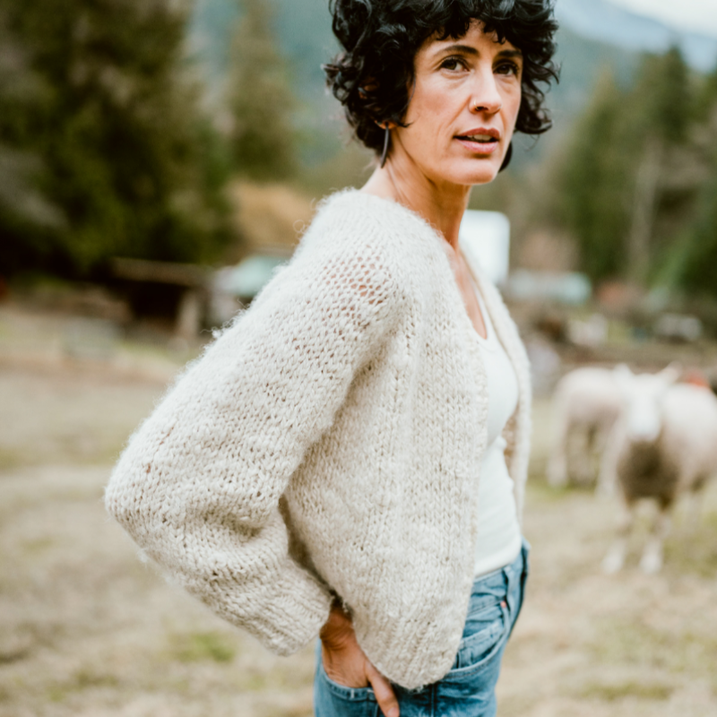 slow fashion natural wool sweater greta