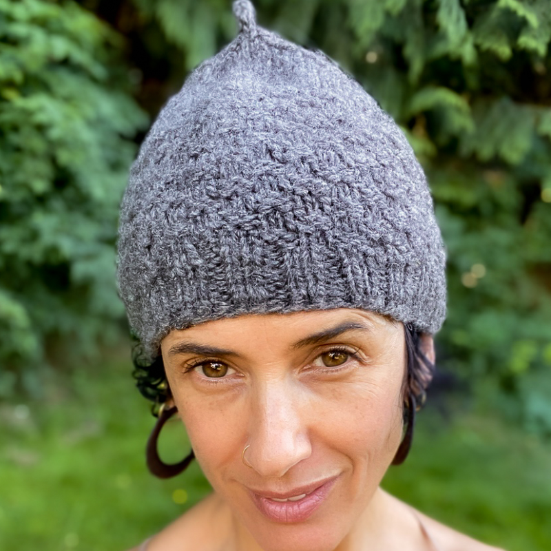 slow fashion Canadian hand knit wool toque